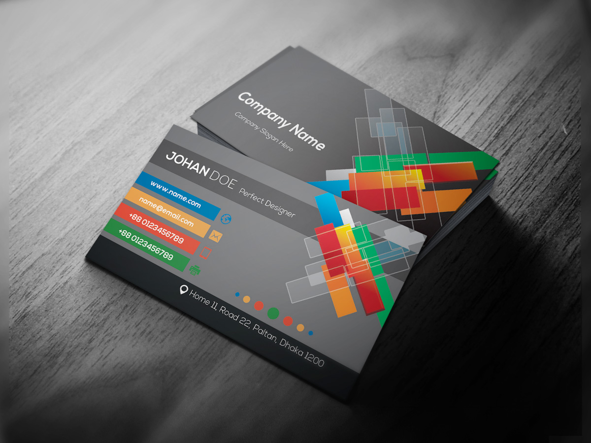 colorful business card design