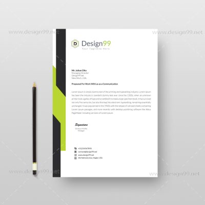 letterhead pad, letterhead pad design, business pad, pad download