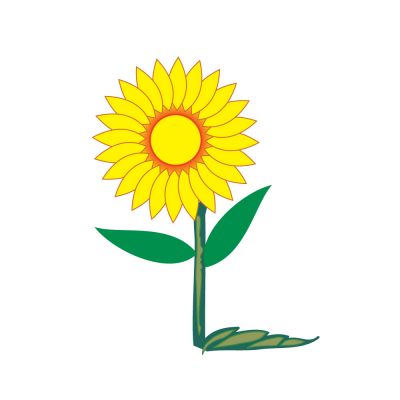 sunflower vector, free sunflower vector, sunflower vector simple, flower, download