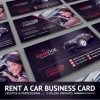 rent a car business card, rent, car, design
