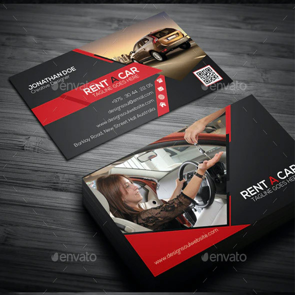 rent a car business card, rent, car card